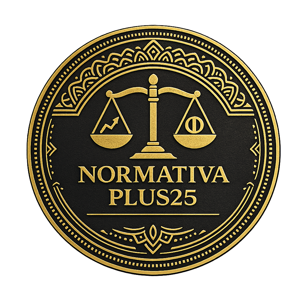 Normativa plus25 Logo dorado